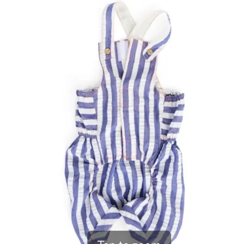 NWT Youly striped dog romper M
